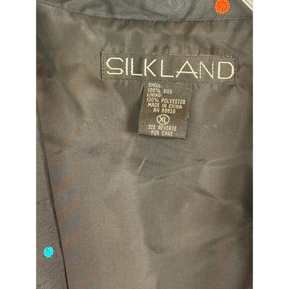 Silkland 100% Silk Polka Dot Blazer - Vibrant & Stylish - Picture 3 of 3